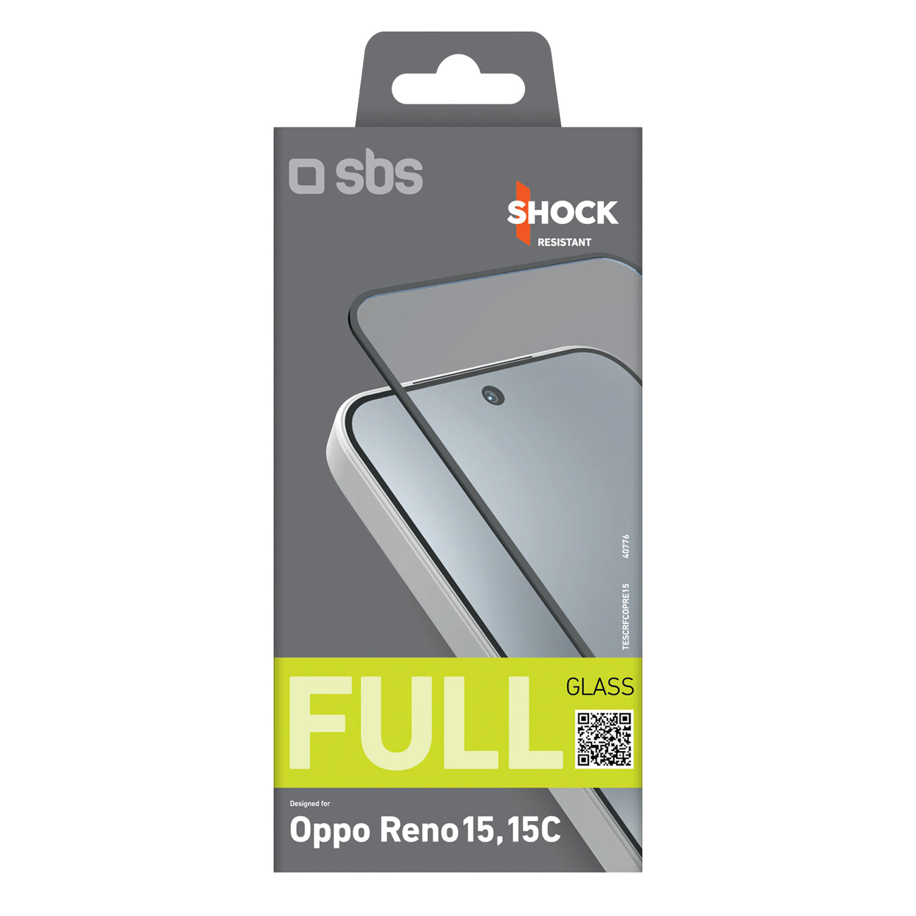 SBS Full Cover grūdintas stiklas, skirtas Oppo Reno 15 -- Oppo Reno 15 5G