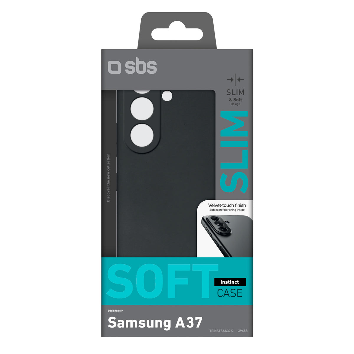 SBS Instinct dėklas, skirtas Samsung Galaxy A37 - juodas -- Samsung Galaxy A37 5G