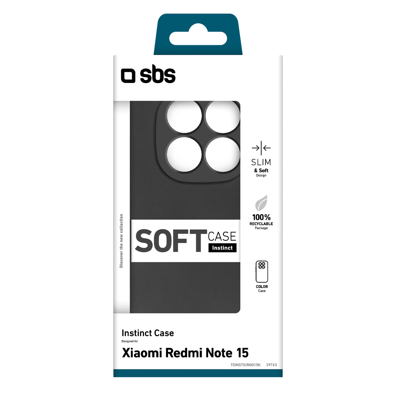 SBS Instinct dėklas, skirtas Xiaomi Redmi Note 15 - Black