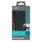 SBS Piniginės lygus dėklas, skirtas Samsung Galaxy A57 su atvartu – juodas