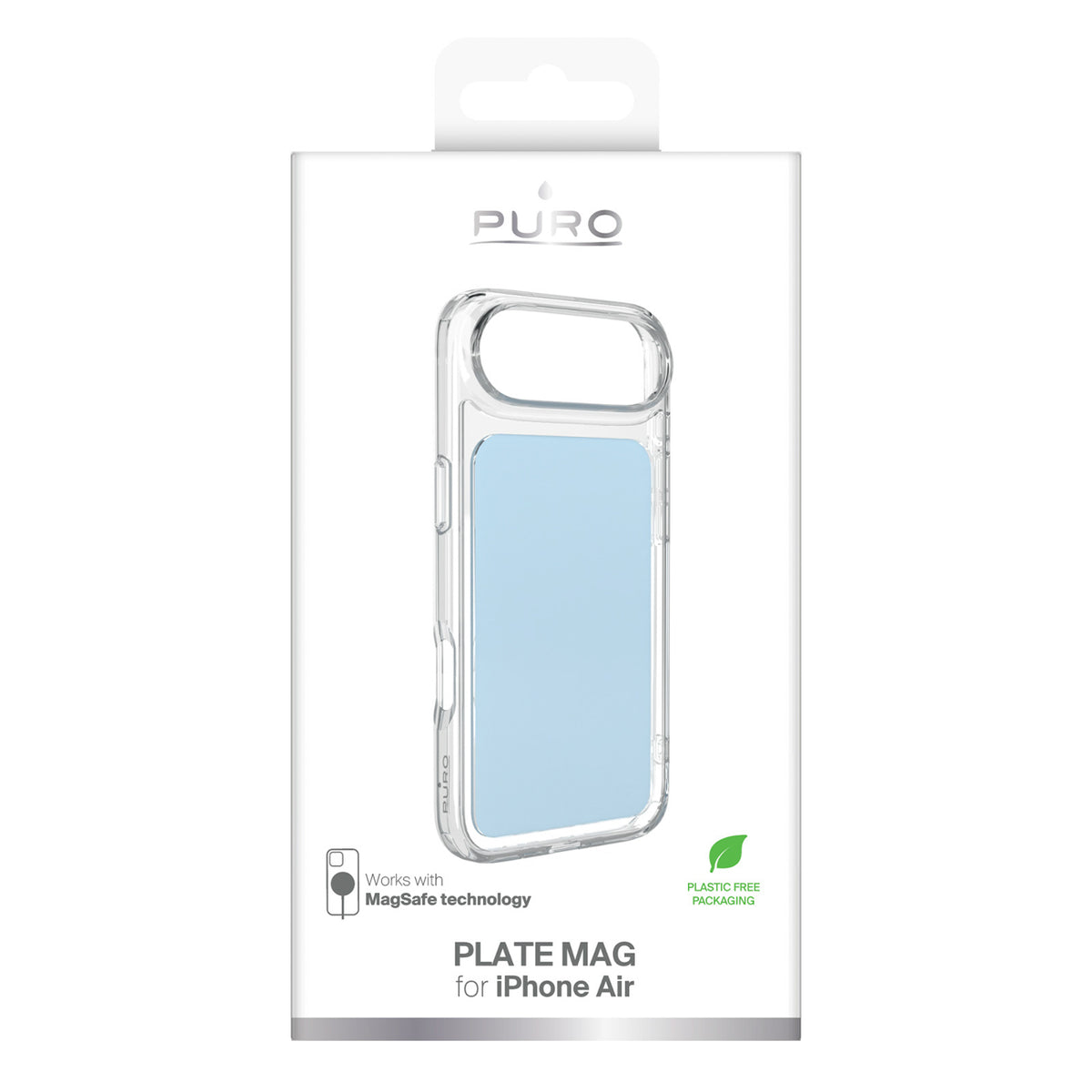 Puro Plate Mag dėklas, skirtas iPhone 17 Air, suderinamas su MagSafe - šviesiai mėlynas -- iPhone 17 Air