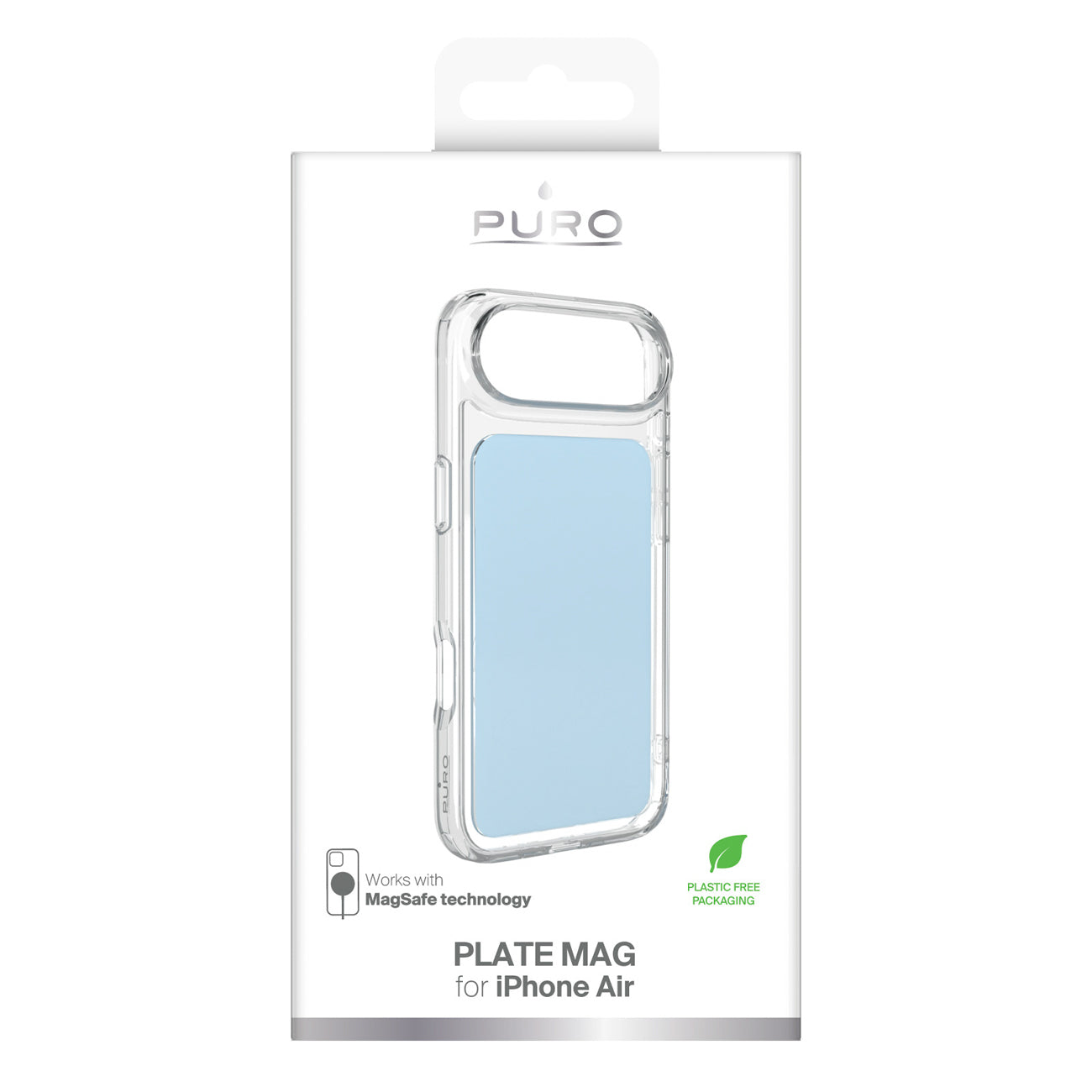 Puro Plate Mag dėklas, skirtas iPhone 17 Air, suderinamas su MagSafe - šviesiai mėlynas -- iPhone 17 Air