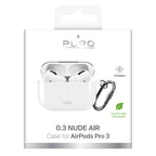 Puro 0.3 Nude Case, skirtas AirPods Pro 3 – skaidrus