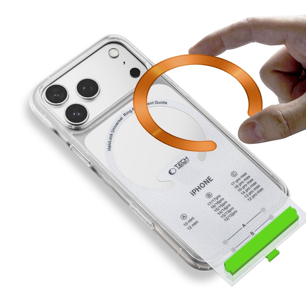 Tech-Protect magnetinis žiedas MMP-210 MagSafe 2 vnt., oranžinis / juodas -- Cell phone holders