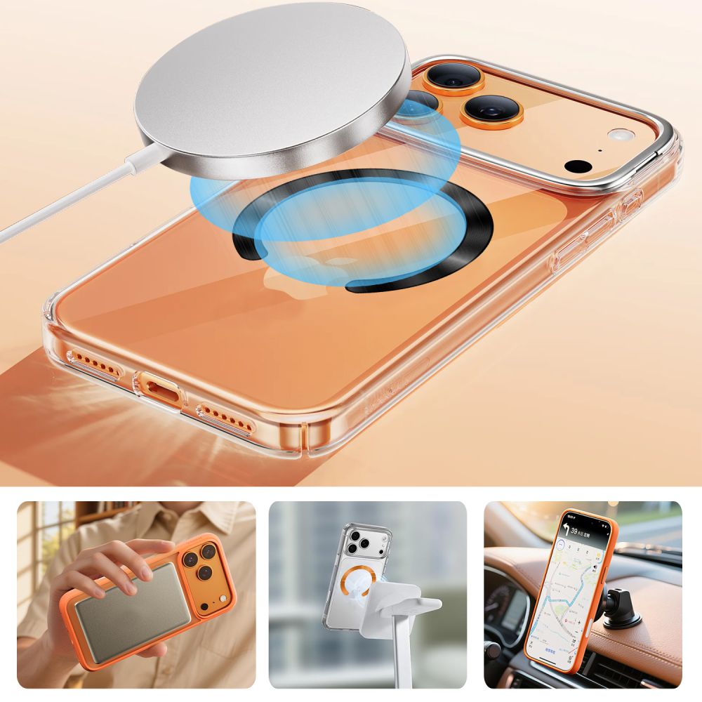 Tech-Protect magnetinis žiedas MMP-210 MagSafe 2 vnt., oranžinis / juodas