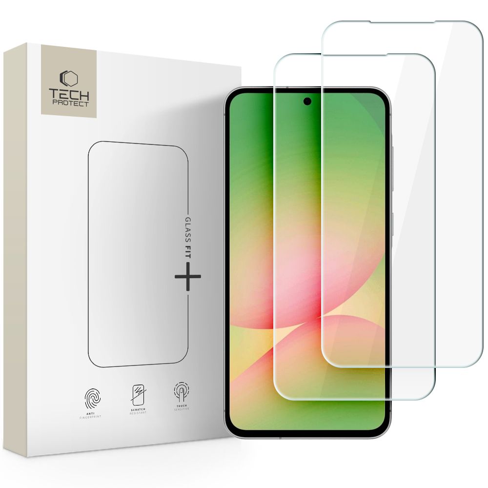 Tech-Protect Glass Fit+ 2-Pack Grūdintas stiklas, skirtas Samsung Galaxy A37 / A57 5G -- Samsung Galaxy A37