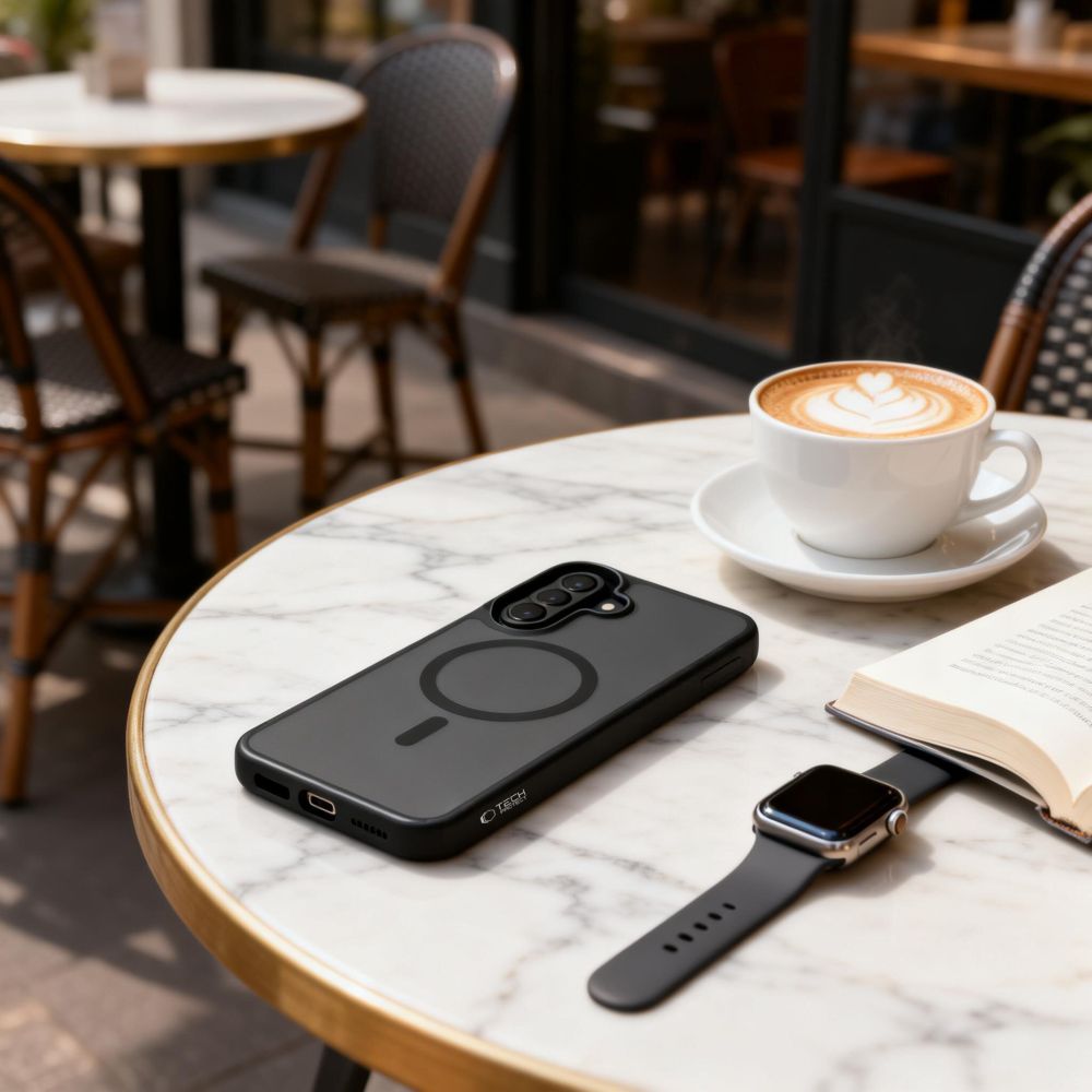 Tech-Protect MagMat MagSafe Dėklas, skirtas Samsung Galaxy A36 / A56 / A37 5G - juodas -- Samsung Galaxy A36 5G / Samsung...