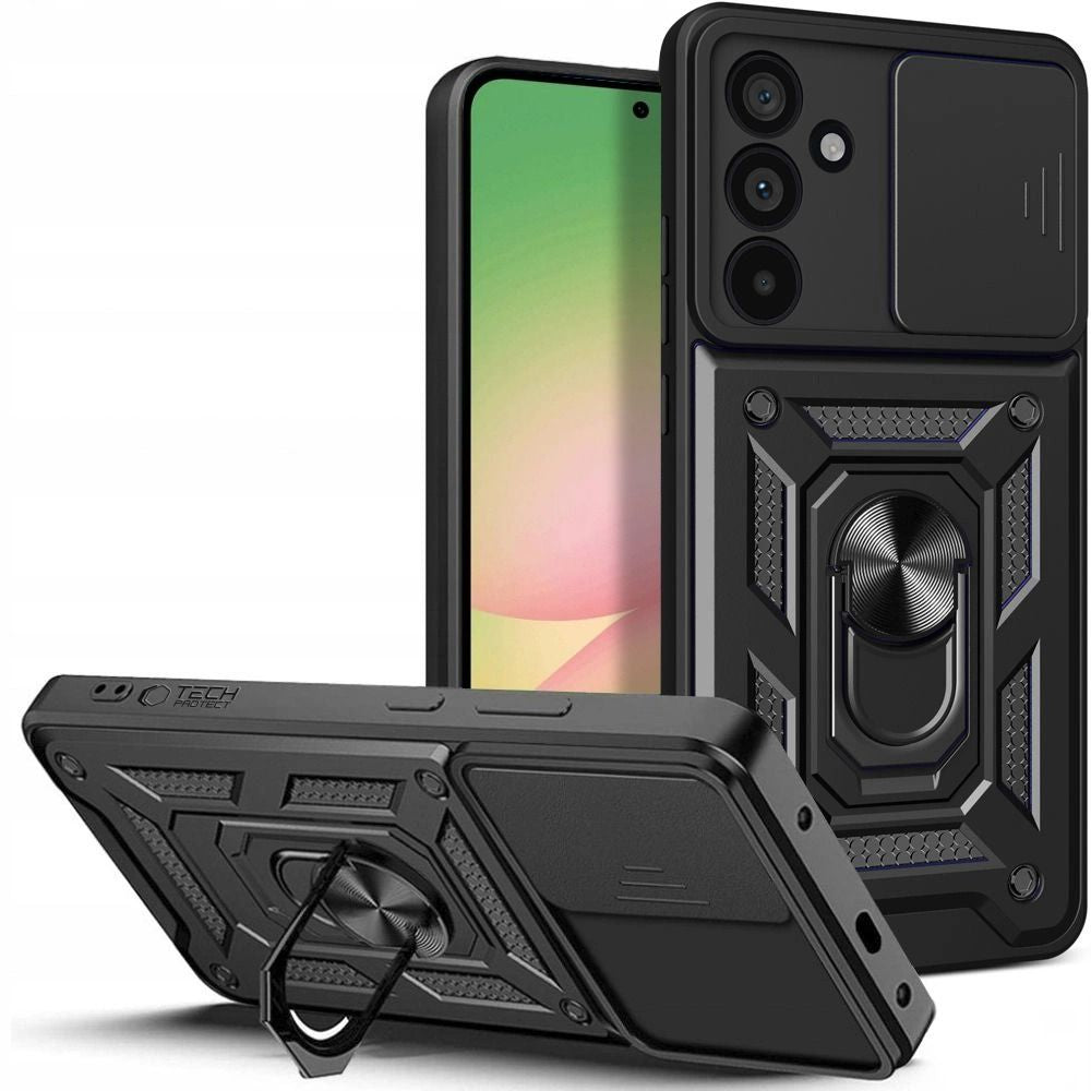 Tech-Protect CamShield Pro dėklas, skirtas Samsung Galaxy A37 5G - juodas -- Samsung Galaxy A37 5G