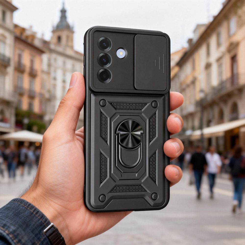 Tech-Protect CamShield Pro dėklas, skirtas Samsung Galaxy A37 5G - juodas -- Samsung Galaxy A37 5G