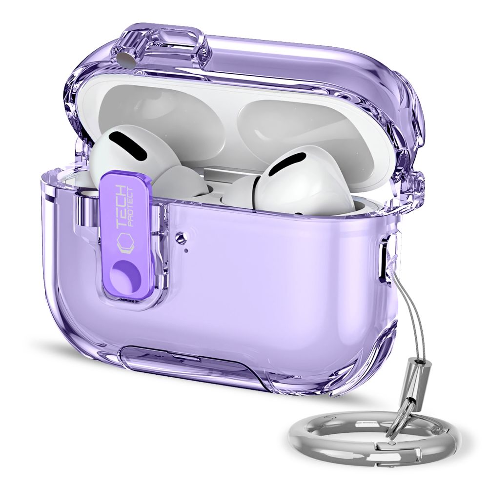 Tech-Protect Bounce Pro dėklas, skirtas AirPods Pro 3 – violetinis -- AirPods AirPods Pro 3