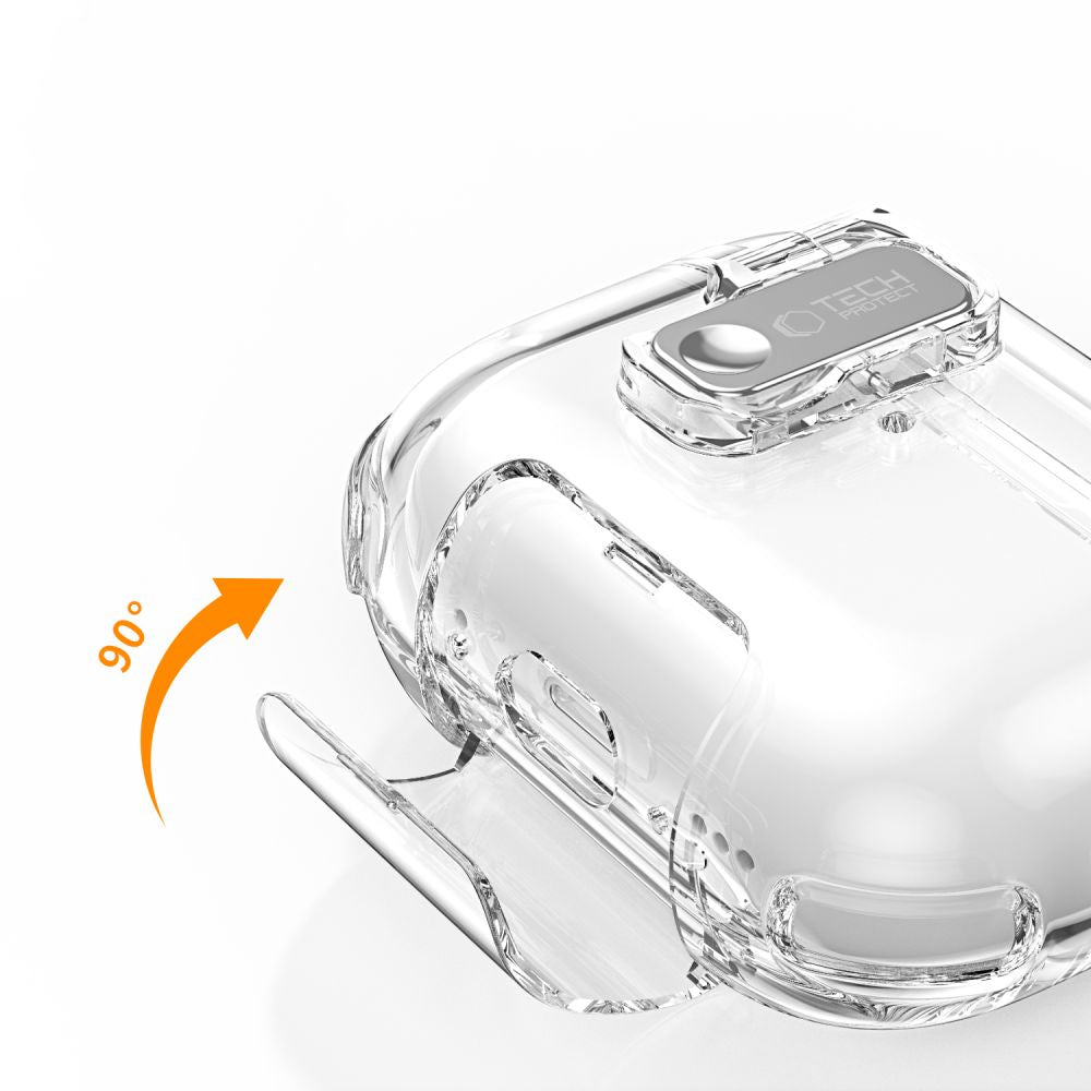 Tech-Protect Bounce Pro dėklas, skirtas AirPods Pro 3 – skaidrus