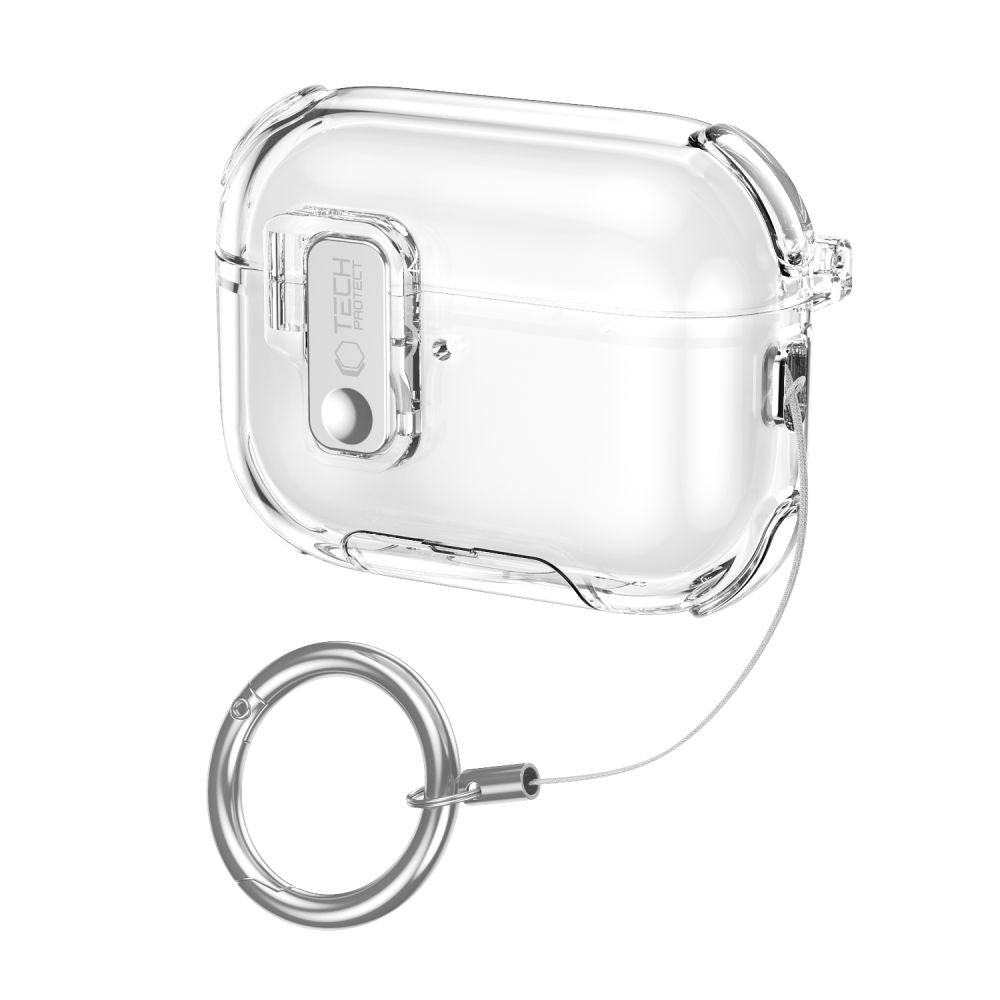 Tech-Protect Bounce Pro dėklas, skirtas AirPods Pro 3 – skaidrus -- AirPods AirPods Pro 3