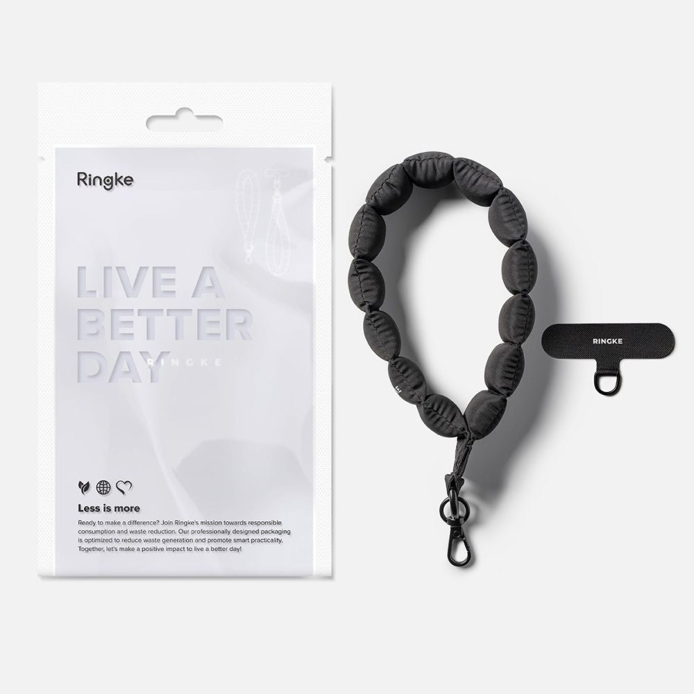 Ringke laikiklis ir rankinis dirželis telefono dirželis - juodas -- Other phone accessories