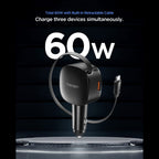 Spigen EV603BT 60W automobilinis įkroviklis - juodas