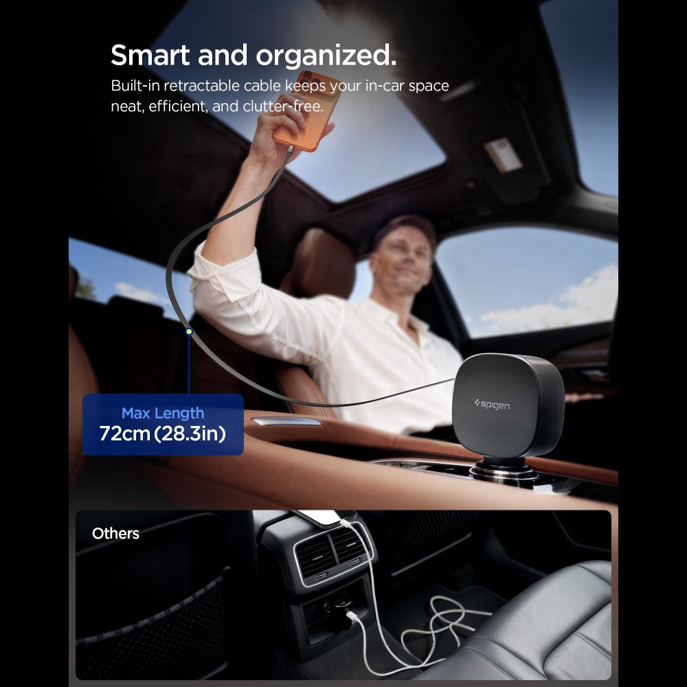 Spigen EV603BT 60W automobilinis įkroviklis - juodas