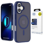 3mk Smoke MagCase, skirtas iPhone 16 – mėlynai permatomas