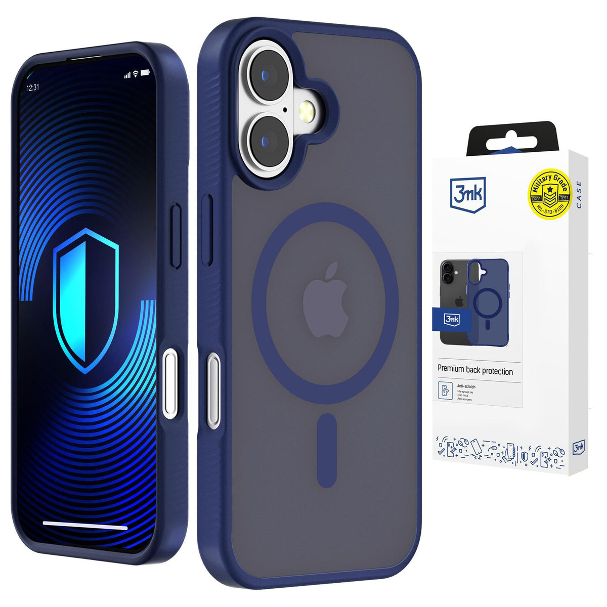 3mk Smoke MagCase, skirtas iPhone 17 – mėlynai permatomas