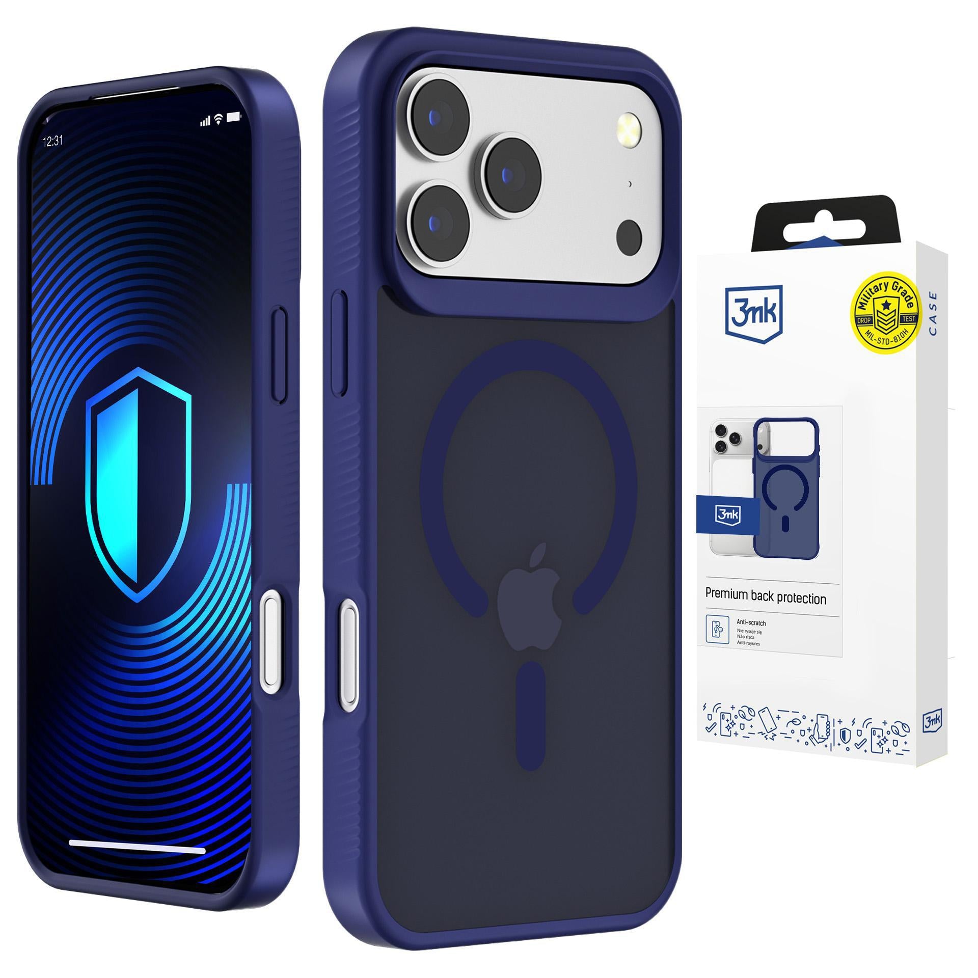 3mk Smoke MagCase, skirtas iPhone 17 Pro Max – mėlynai permatomas