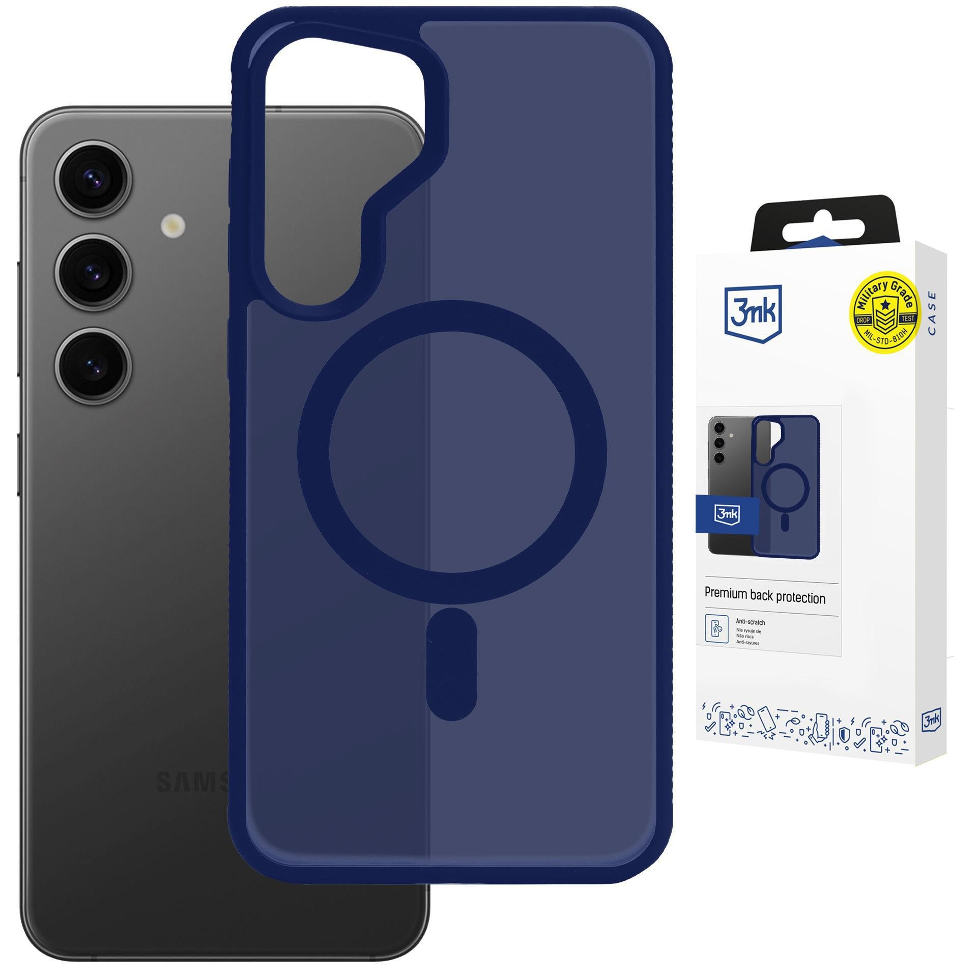 3mk Smoke MagCase, skirtas Samsung Galaxy S25 – mėlynas permatomas