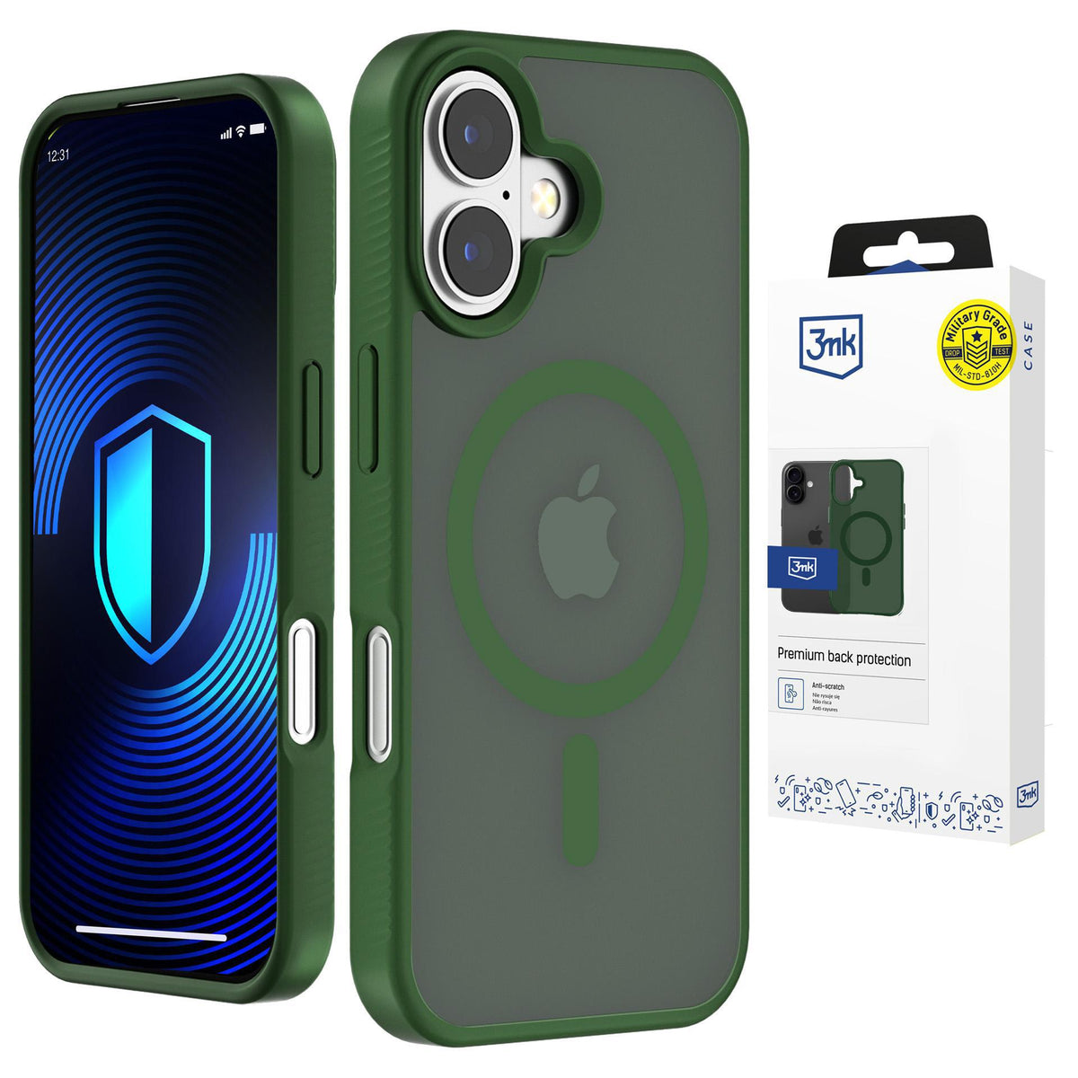 3mk Smoke MagCase, skirtas iPhone 16 – žalias permatomas