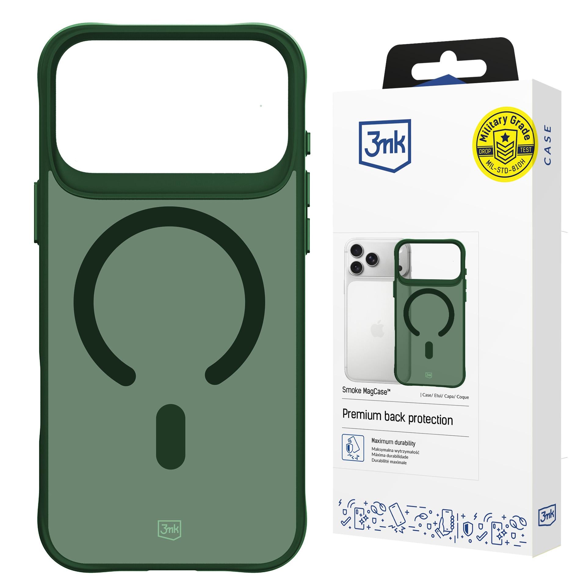 3mk Smoke MagCase iPhone 17 Pro Max – Žalia -- iPhone 17 Pro Max