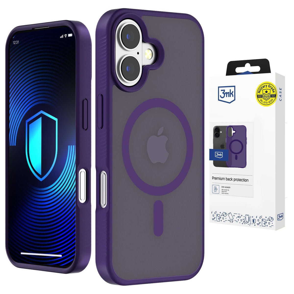 3mk Smoke MagCase dėklas, skirtas iPhone 17 - purpurinis permatomas