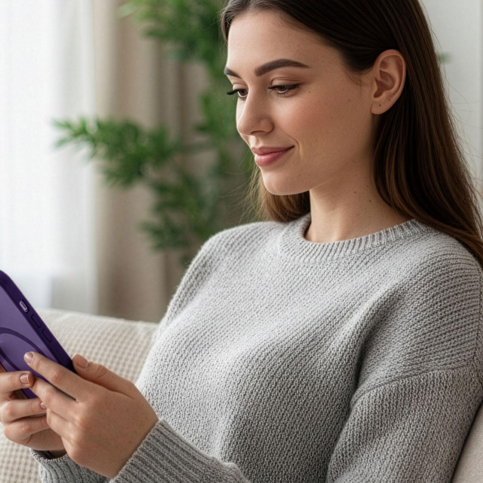 3mk Smoke MagCase dėklas, skirtas iPhone 17 - purpurinis permatomas