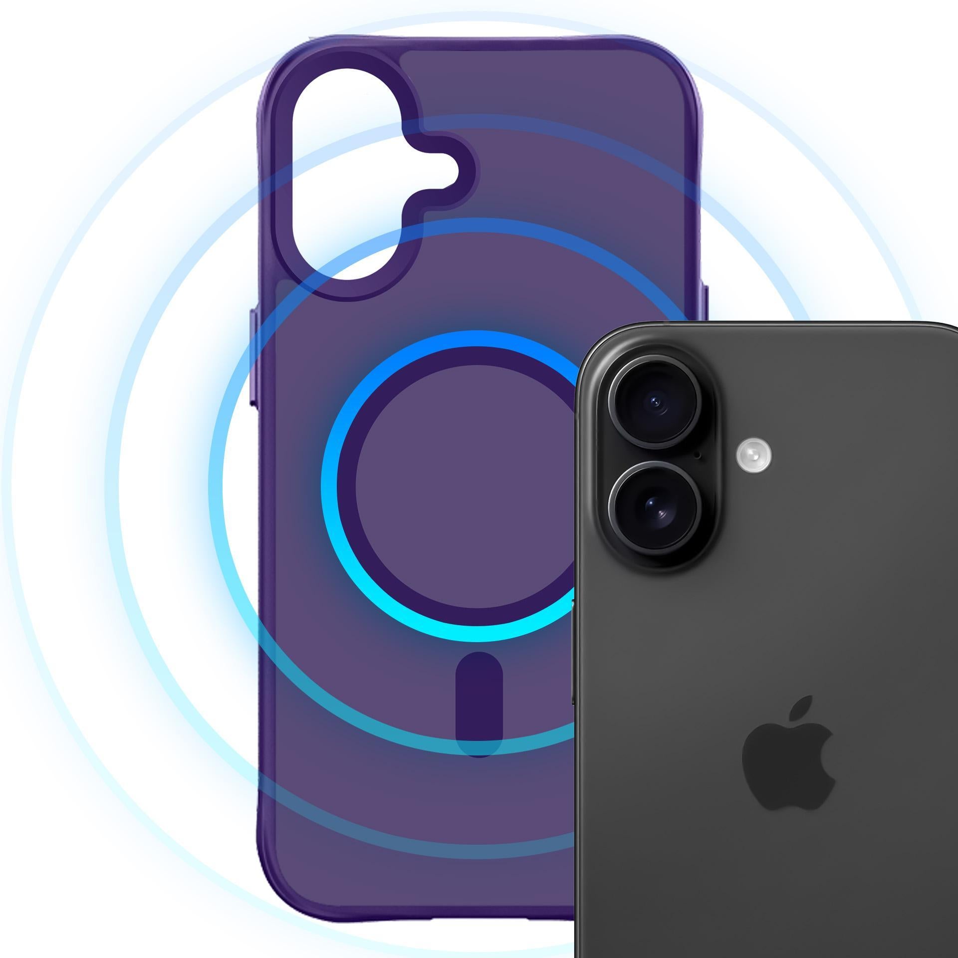 3mk Smoke MagCase dėklas, skirtas iPhone 17 - purpurinis permatomas