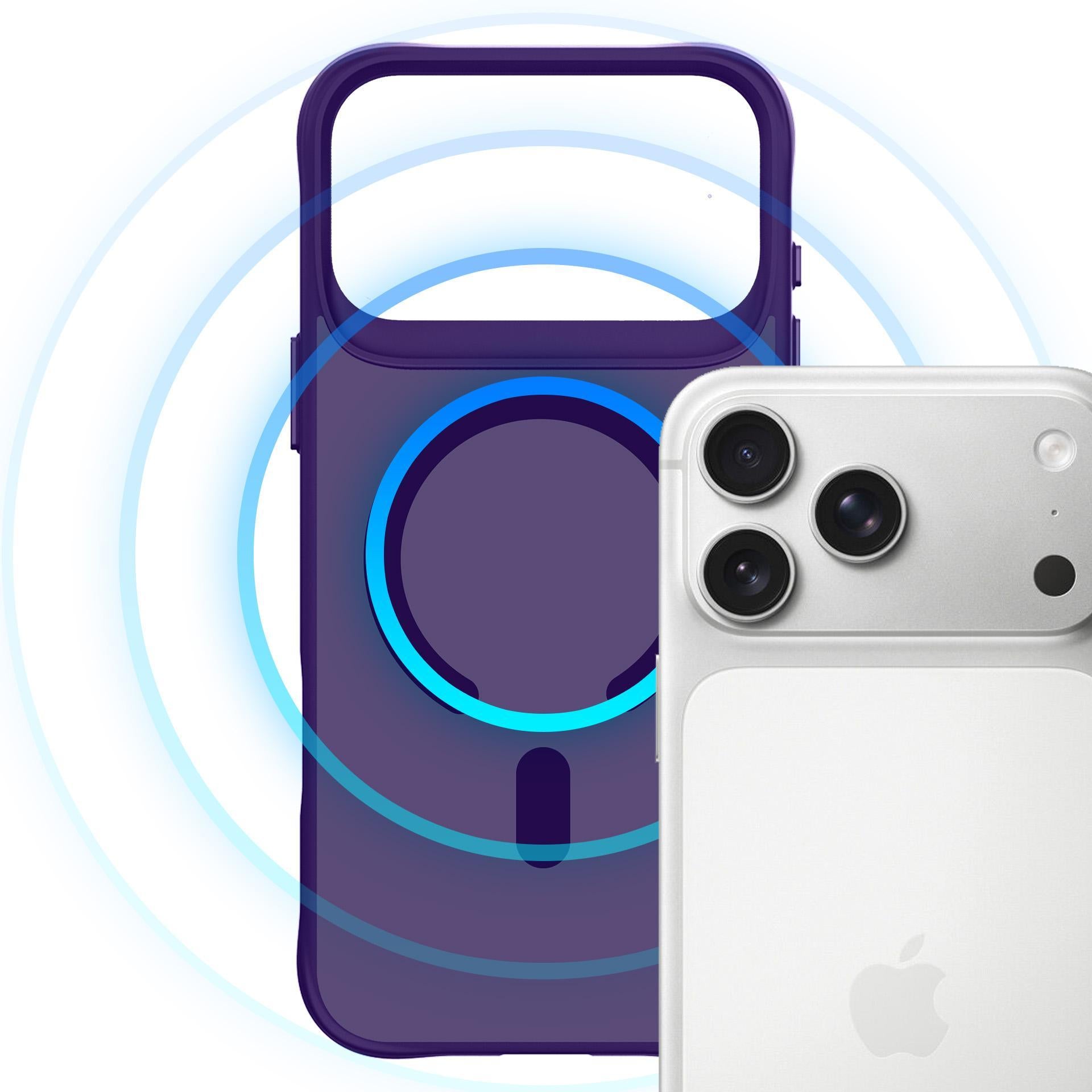 3mk Smoke MagCase dėklas, skirtas iPhone 17 Pro – purpurinis permatomas