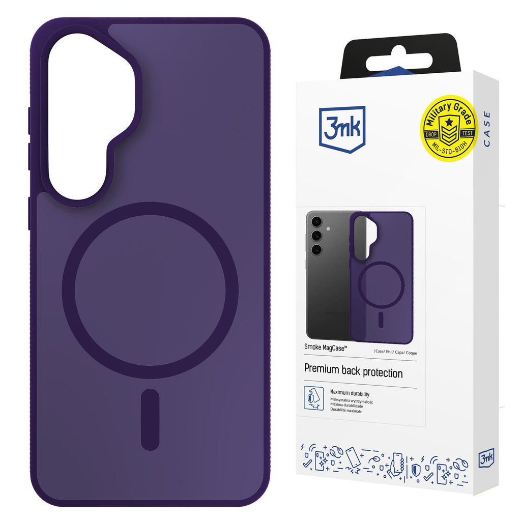 3mk Smoke MagCase skirtas Samsung Galaxy S25 - violetinis -- Samsung Galaxy S25