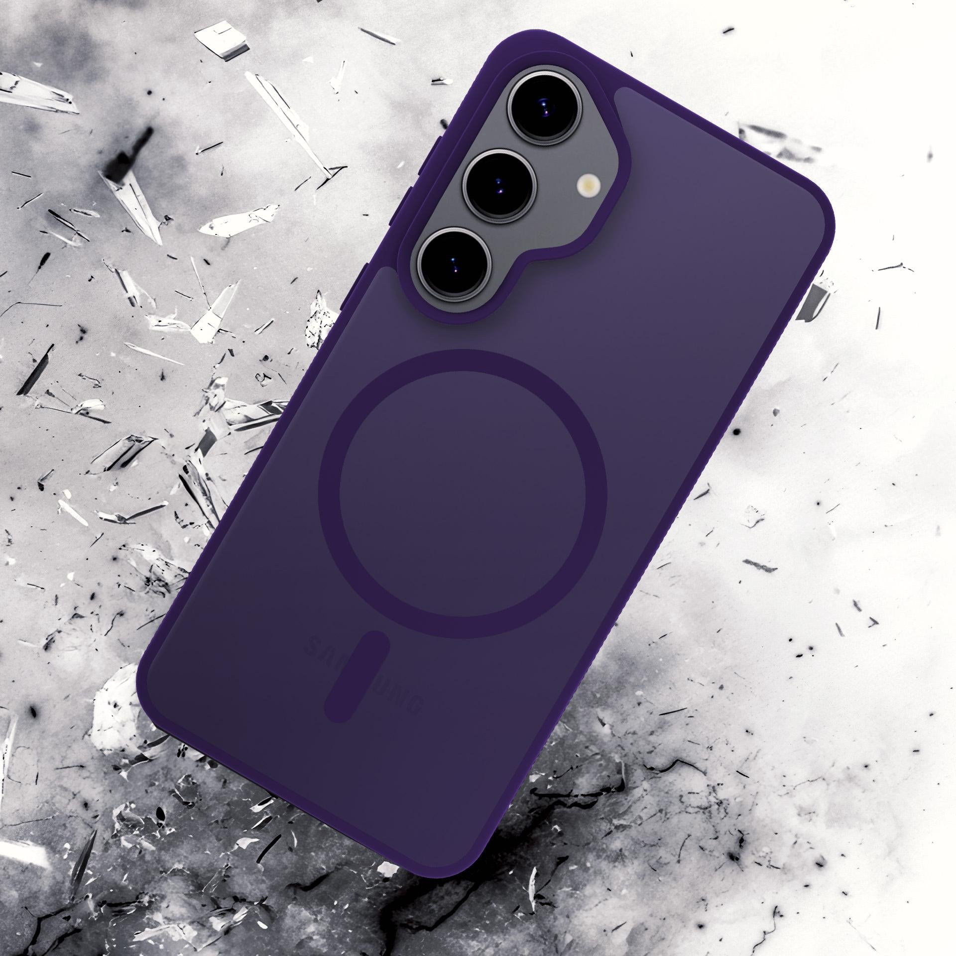 3mk Smoke MagCase skirtas Samsung Galaxy S25 - violetinis -- Samsung Galaxy S25