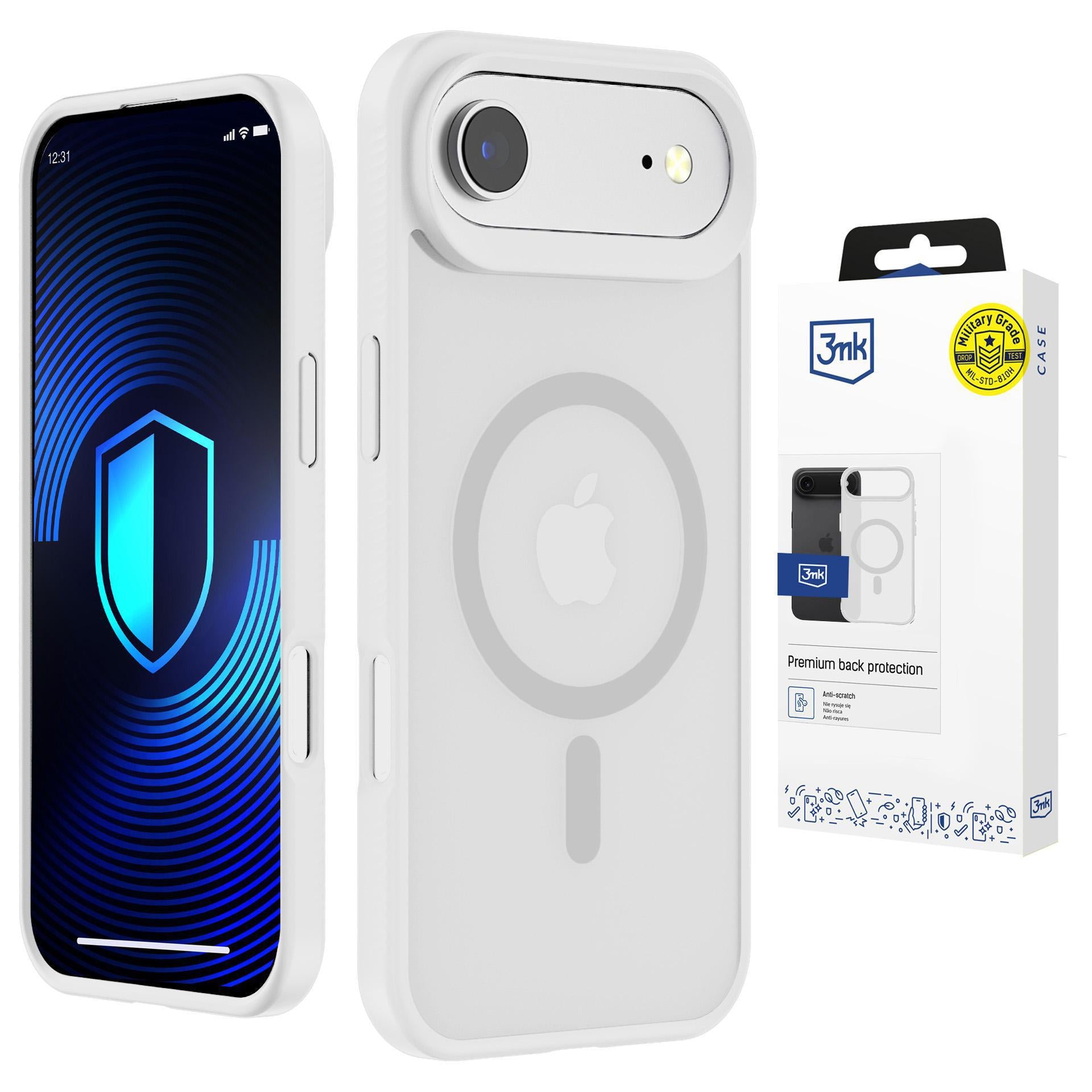 3mk Smoke MagCase, skirtas iPhone Air – baltas permatomas