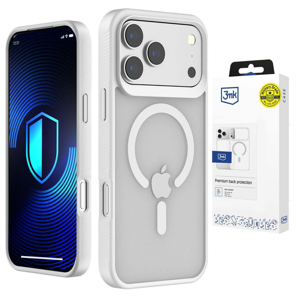 3mk Smoke MagCase, skirtas iPhone 17 Pro – baltas permatomas