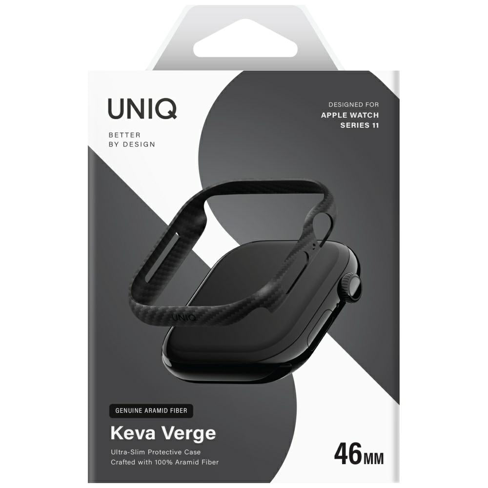 Uniq Keva Verge dėklas, skirtas Apple Watch 46mm - juodas -- Apple Watch 46mm