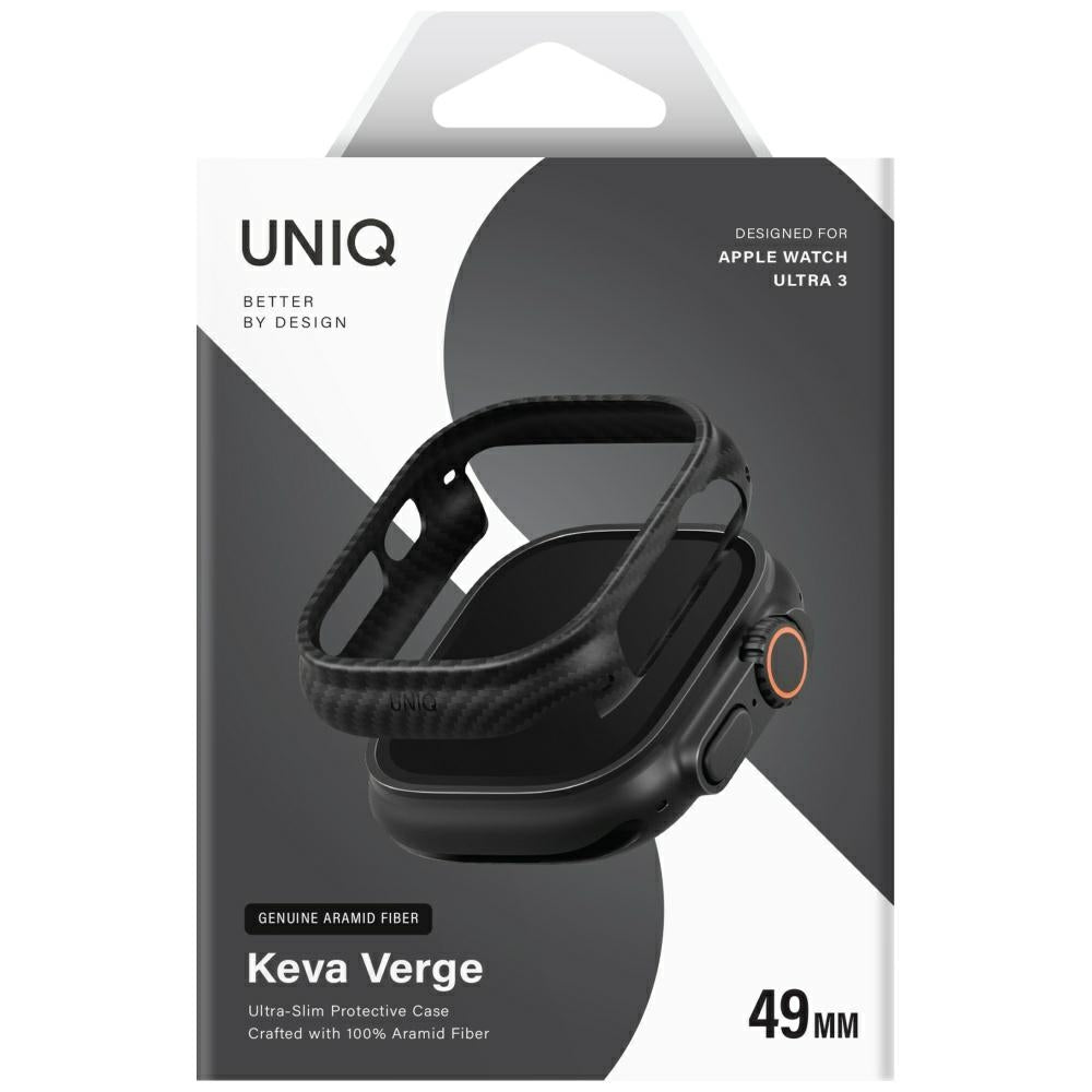 Uniq Keva Verge dėklas Apple Watch 49mm - juodas -- Apple Watch 49mm