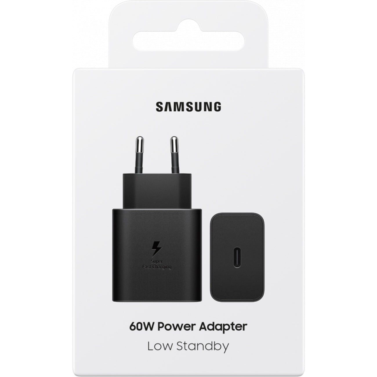 Samsung EP-T6010NBEGWW 60W 3A USB-C Wvisas įkroviklis - juodas