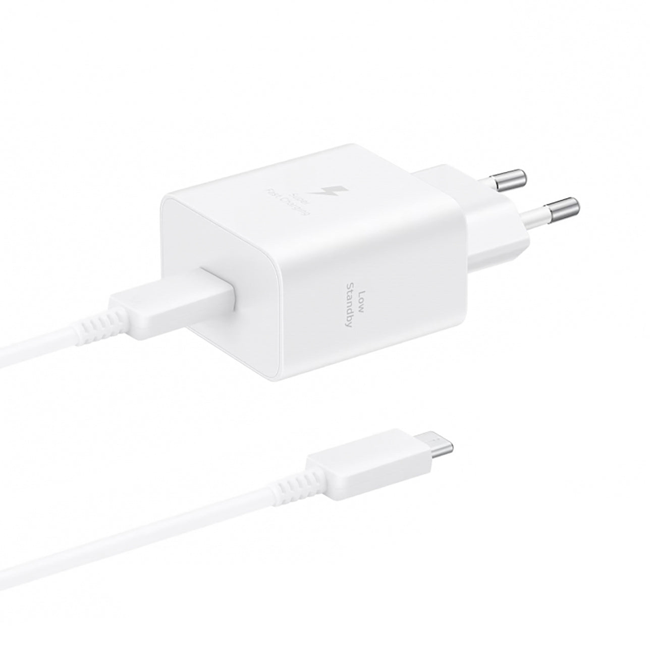 Samsung EP-T4511XBEGEU 45W 4.05A 1x USB-C sieninis įkroviklis - baltas + USB-C laidas -- Samsung EP-T4511XBEGEU 45W 4.05A...