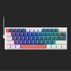 Machenike K500-B61 Laidinė Mechaninė Žaidimų Klaviatūra su Apšvietimu Brown Switch - Mėlyna ir Balta -- Gaming Accessories