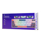 Machenike K500-B61 Laidinė Mechaninė Žaidimų Klaviatūra su Apšvietimu Brown Switch - Mėlyna ir Balta -- Gaming Accessories