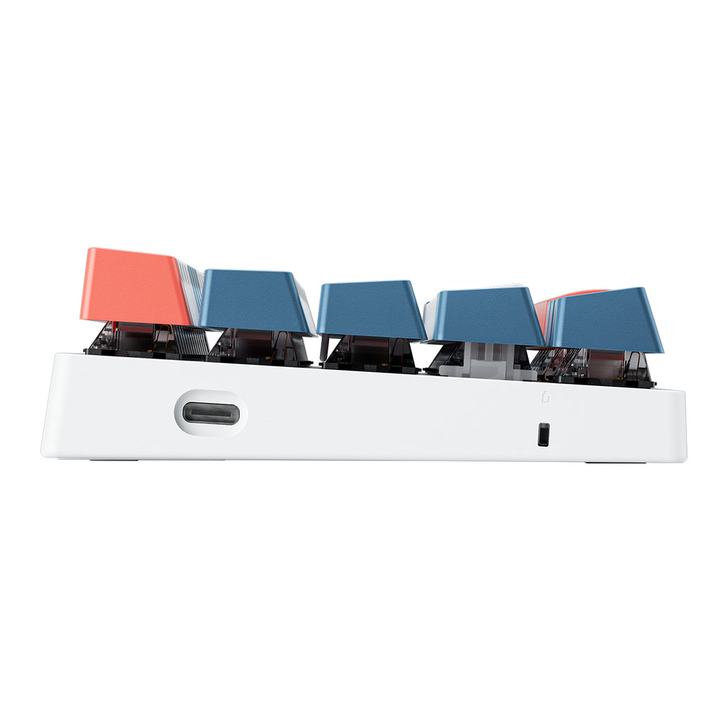 Machenike K500-B61 Laidinė Mechaninė Žaidimų Klaviatūra su Apšvietimu, Red Switch - Balta ir Mėlyna -- Gaming Accessories