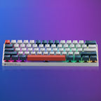 Machenike K500-B61 Laidinė Mechaninė Žaidimų Klaviatūra su Apšvietimu, Red Switch - Balta ir Mėlyna -- Gaming Accessories