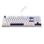 Machenike K500B-B87 laidinė mechaninė žaidimų klaviatūra su fonine šviesa, Red Switch - Balta -- Gaming Accessories