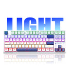 Machenike K500B-B87 laidinė mechaninė žaidimų klaviatūra su fonine šviesa, Red Switch - Balta -- Gaming Accessories