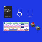 Machenike K500B-B87 laidinė mechaninė žaidimų klaviatūra su fonine šviesa, Red Switch - Balta -- Gaming Accessories