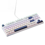Machenike K500B-B87 laidinė mechaninė žaidimų klaviatūra su fonine šviesa, Red Switch - Balta -- Gaming Accessories