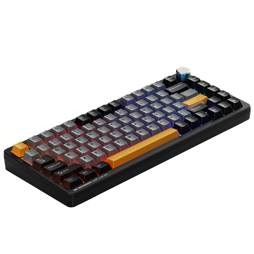 Machenike K600-B82W laidinė mechaninė foniniu šviesa leidiama žaidimo klaviatūra GR Silver Switch - juoda -- Gaming...