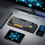 Machenike K600-B82W laidinė mechaninė foniniu šviesa leidiama žaidimo klaviatūra GR Silver Switch - juoda -- Gaming...