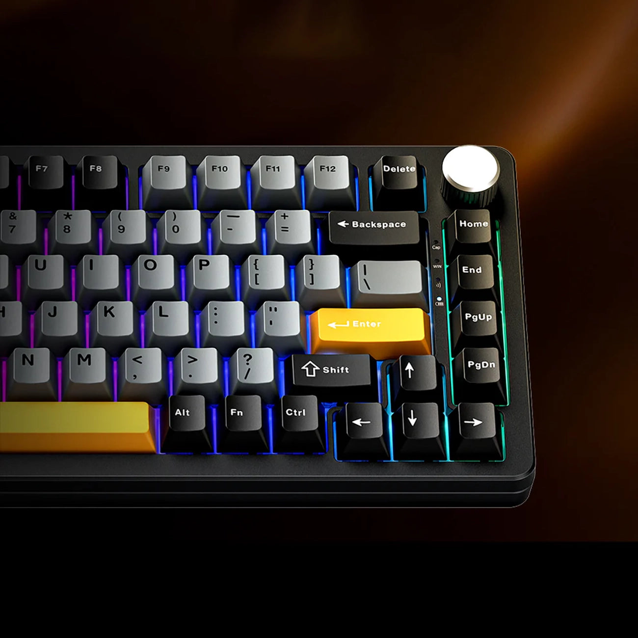 Machenike K600-B82W laidinė mechaninė foniniu šviesa leidiama žaidimo klaviatūra GR Silver Switch - juoda -- Gaming...