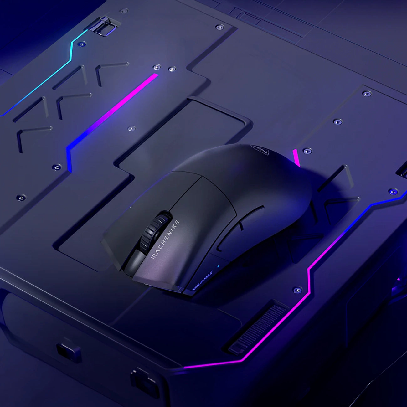 Machenike L8 Max belaidė žaidimų pelė su įkrovimo stotele - Juoda -- Gaming Accessories