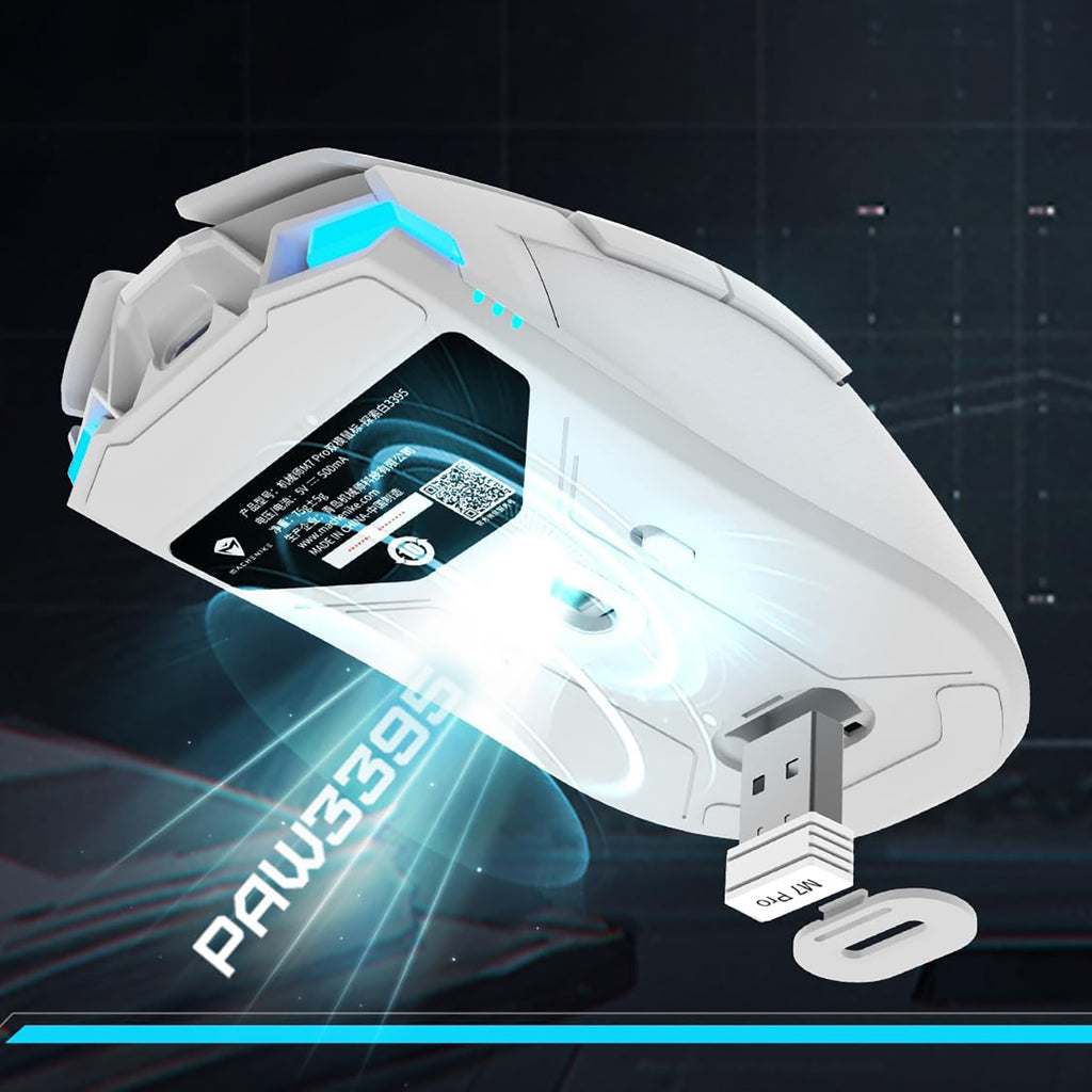 Machenike M7 Pro belaidė žaidimų pelė - Balta -- Gaming Accessories